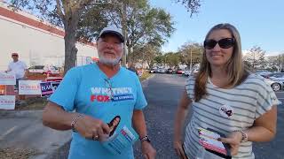 Abortion debate at Pinellas County supervisor of elections office during early voting [upl. by Nwahsel384]