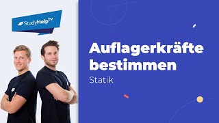 Auflagerkräfte bestimmen Technische Mechanik StudyHelp [upl. by Assilat]