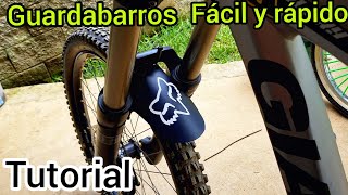 COMO HACER UNA LODERA O GUARDABARROS PARA UNA BICICLETA DE MONTAÑA FACIL RAPIDO Y BARATO TUTORIAL [upl. by Omixam510]