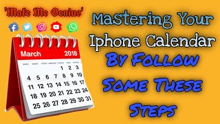 10Tips For Mastering Apple Calendar  Master The Iphone Calendar App With These Tips makemegenius [upl. by Malvino413]