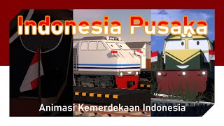 Indonesia Pusaka  Animasi Kereta Hari Ulang Tahun Indonesia Ke 79 [upl. by Dailey590]