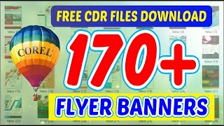 170 Flyer Banner Designs CDR Files Download CorelDRAW 2021 by Best Graphics 4u [upl. by Ahseat223]