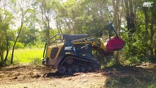 ASV RT120 Forestry PosiTrack and Fecon BH74 Mulcher  with Detailed Excavation [upl. by Iarahs]