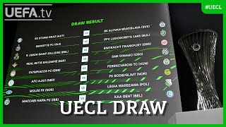 UEFA Europa Conference League knockout round playoff draw [upl. by Hoashis794]