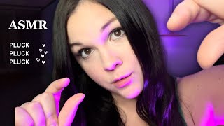 ASMR Negativity Plucking EXTRA CLICKY Whispers Mouth Sounds Plucking Scratching Aura Combing [upl. by Aicekat]