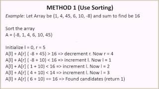 Given an array A and a number x check for pair in A with sum as x  GeeksforGeeks [upl. by Edita]