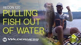 Pulling Fish out Water from the RECON 120HD Fishing Kayak  Wilderness Systems [upl. by Ahseet]