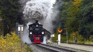 Herbstdampf Teil 2 Quer durch den Hexenwald  Harzquerbahn im goldenen Oktober [upl. by Bartram181]