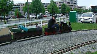 The Miniature Steam Locomotive Etna is making ready to end the day Stomperudbanen  162024 [upl. by Ximena]