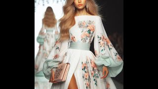 BEAUTIFUL DRESSES  FASHION AND BEAUTY  AI Art [upl. by Trilby]