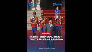 AKSI MAYOR TEDDY dan Para Menteri Lari Kejar Prabowo Usai Bertemu Presiden Peru [upl. by Trever]