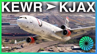 MSFS LIVE  FIRST LOOK  EARLY ACCESS TFDi MD11  New Jersey EWR ✈ Jacksonville JAX  msfs2020 [upl. by Merlina]