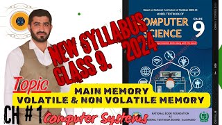 Main memory  Volatile memory  Non volatile memory  ROM  RAM  Cache  Grade 9 New Syllabus 2024 [upl. by Eigriv]