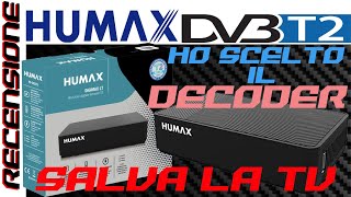 NON cambiare il TV  RECENSIONE test Decoder HUMAX DVBT2 Digimax LTHD2020T2 [upl. by Narahs]