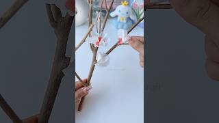 DIY cherry blossom 🌸 flower craft youtubeshorts shortvideo shorts [upl. by Wallach679]