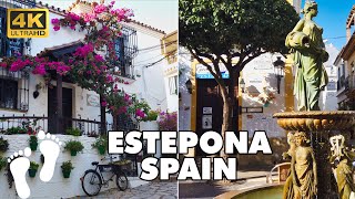 ESTEPONA Spain Costa del Sol Andalucia December Winter Christmas ► Walking Tour 4K ► [upl. by Eizzo]