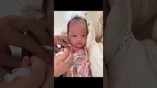 Our little one’s first vaccination – such a brave baby baby cute newborn [upl. by Nnyleuqaj]