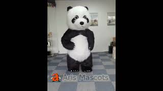 Adult Inflatable Furry Panda Mascot Costume for Entertainments Funny Animal Character Cosplay Suit [upl. by Sonya]