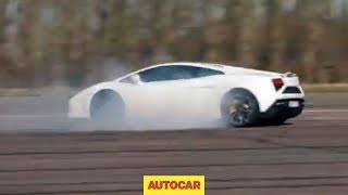 What happens to a Lamborghini Gallardo when you switch traction control off [upl. by Emyaj961]