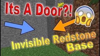 How to make a Minecraft Invisible Redstone Door  Create a Hidden base [upl. by Redliw]