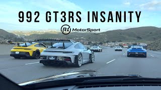 R1 Motorsport 992 GT3RS Meet amp Drive  INSANE MEET [upl. by Latimer]