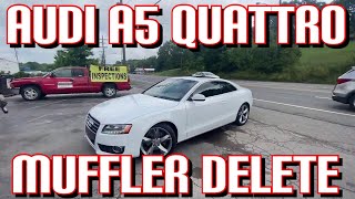 2012 Audi A5 Quattro 20T EXHAUST w MUFFLER DELETE [upl. by Zea]