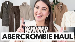 NEW Abercrombie Winter Try On Haul  25 OFF Coats [upl. by Suhsoj]