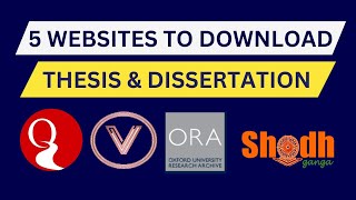 Best Websites to Download Thesis and Dissertation [upl. by Sivet736]