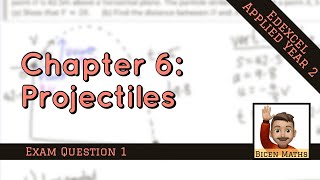 Projectiles 5 • Extra exam question • Mech2 Ex6Mixed • 🎲 [upl. by Mil]