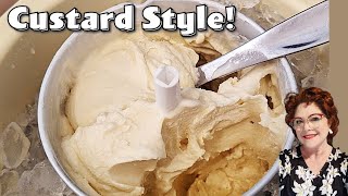 Old Fashioned Homemade Vanilla Ice Cream  Cooked Custard  Step by Step  How to Cook Tutorial [upl. by Angelique]