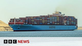 Shipping firms stop Red Sea routes after attacks  BBC News [upl. by Limak]