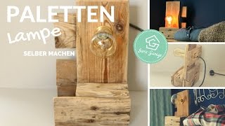 Lampe selber bauen aus Paletten  DIY Lampe  Stehlampe  Upcycling  Palettenmöbel  Anleitung [upl. by Cruce]