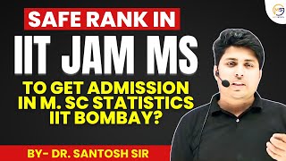 Safe Rank in IIT JAM MS to get admission in MSc Statistics IIT Bombay Mathstats  8810409392 [upl. by Sicular]