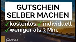 ANLEITUNG Gutschein gestalten So einfach geht Gutschein selber machen [upl. by Lucien]