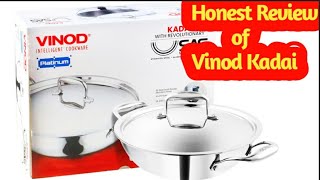 VINOD PLATINUM TRIPLY STAINLESS STEEL KADAI Review  Vinod Platinum Triply Kadai  Sheras Kitchen [upl. by Haneekas]