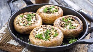 Recette de Champignons farcis au four [upl. by Ciro538]