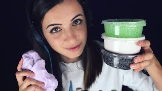 ASMR Slime Triggers Squishing poking crunching stretching [upl. by Massarelli]