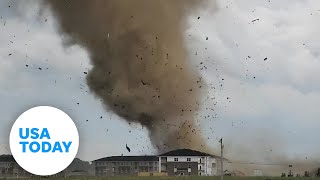 Tornado rips through homes and neighborhoods  USA TODAY [upl. by Refitsirhc]