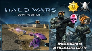 Halo Wars Legendary Gold Campaign  Mission 4 Arcadia City [upl. by Ydnic]