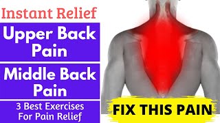 Upper Back  Middle Back Pain Relief Stretches  Best Exercises For Tight Trapezius Pain Relief [upl. by Kelvin852]