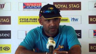 Marvan Atapattu talks to reporters  Day 4 1st Test South Africa in Sri Lanka 2014 [upl. by Gweneth]