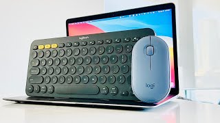 M1 MacBook Air Logitech K380  Pebble M350 Review BUDGET Mouse amp Keyboard Accessories [upl. by Leunad]