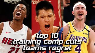 Top 10 Training camp cuts teams regret [upl. by Yleak898]