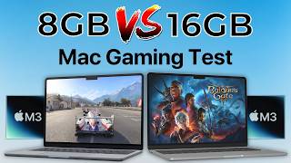 M3 MacBook Air 8GB vs 16GB Game Test [upl. by Vinni]