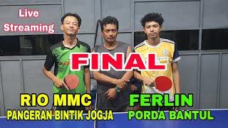 Live Final Rio Pangeran Bintik Jogja vs Ferlin Pra Pon Jogja 🏓 Ardiansyah Goli Cup 1 [upl. by Pax57]