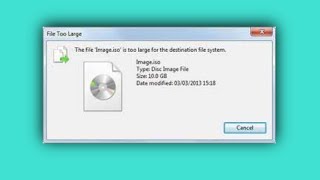 The File Is Too Large For The Destination File System Windows 1110 FIX Tutorial [upl. by Brewster]