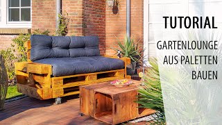 Gartenlounge aus Paletten selber bauen  Tutorial  WAGNER [upl. by Bridie]