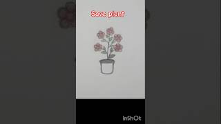 Draw a plant short plants drawing tree [upl. by Burta675]