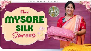 New Dussehra Collection  Pure Mysore Silk Sarees [upl. by Zelma]