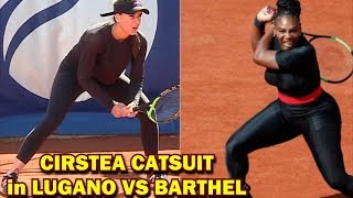 Sorana Cirstea CATSUIT vs BARTHEL in LUGANO SAMSUNG OPEN [upl. by Grishilde116]